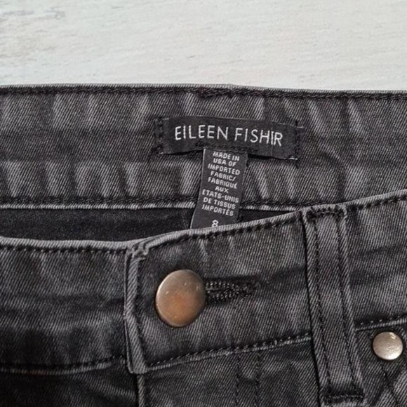 Eileen Fisher‎ Black Skinny Jeans Size 8 - Picture 3 of 5